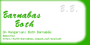 barnabas both business card