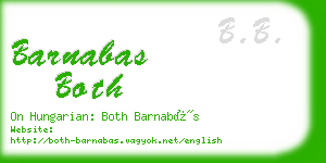 barnabas both business card